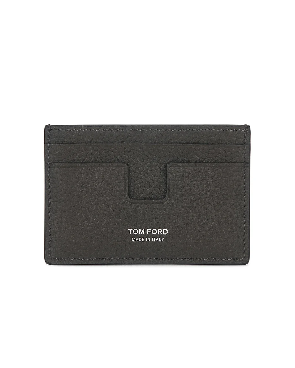 Soft Grain Leather T Line Classic Card Holder - 1