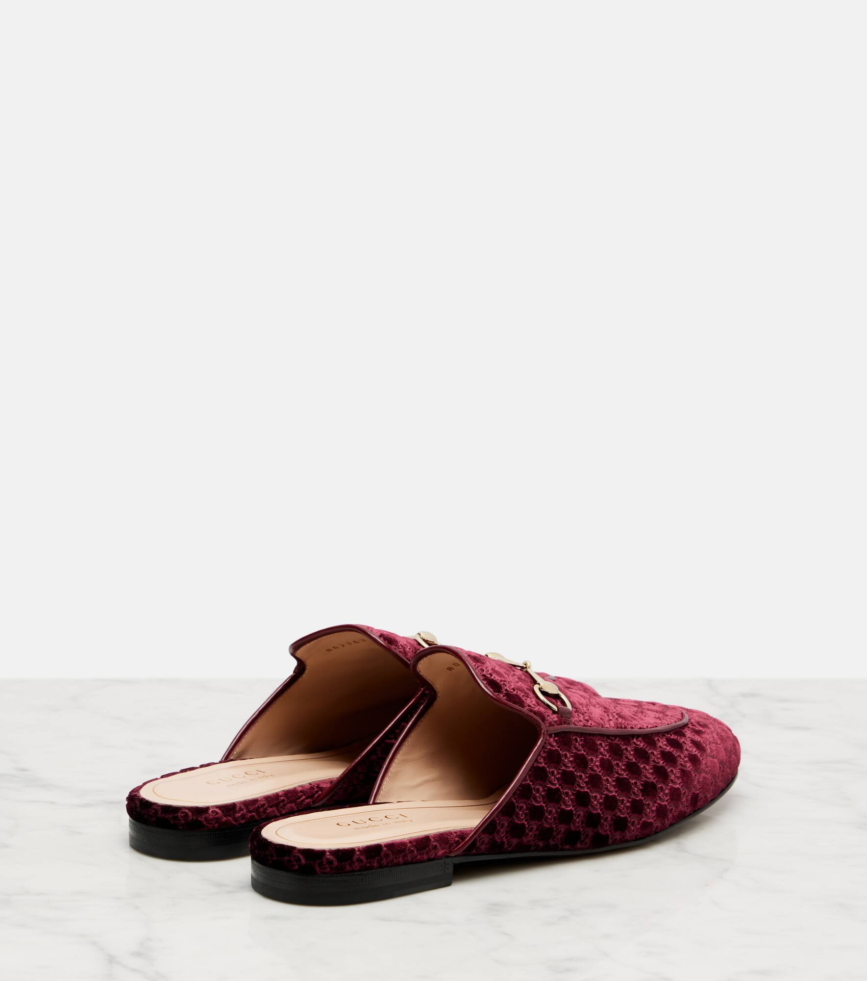 Princetown Horsebit velvet mules - 2