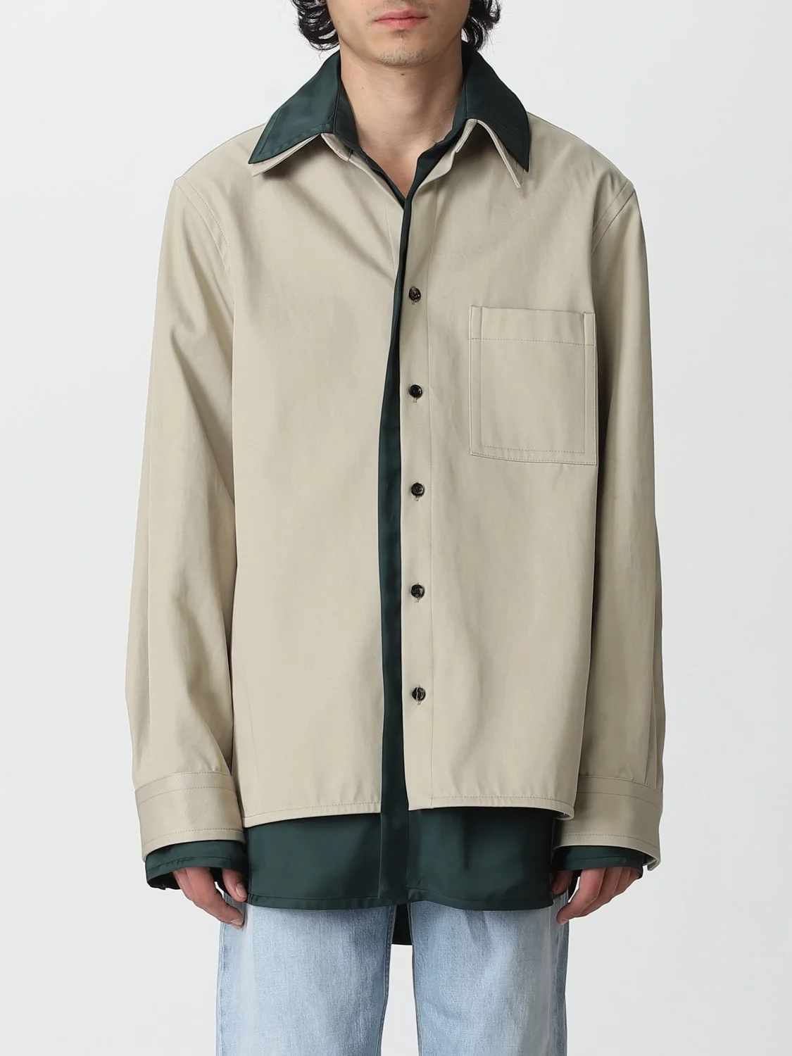 Bottega Veneta shirt in cotton and linen blend - 1