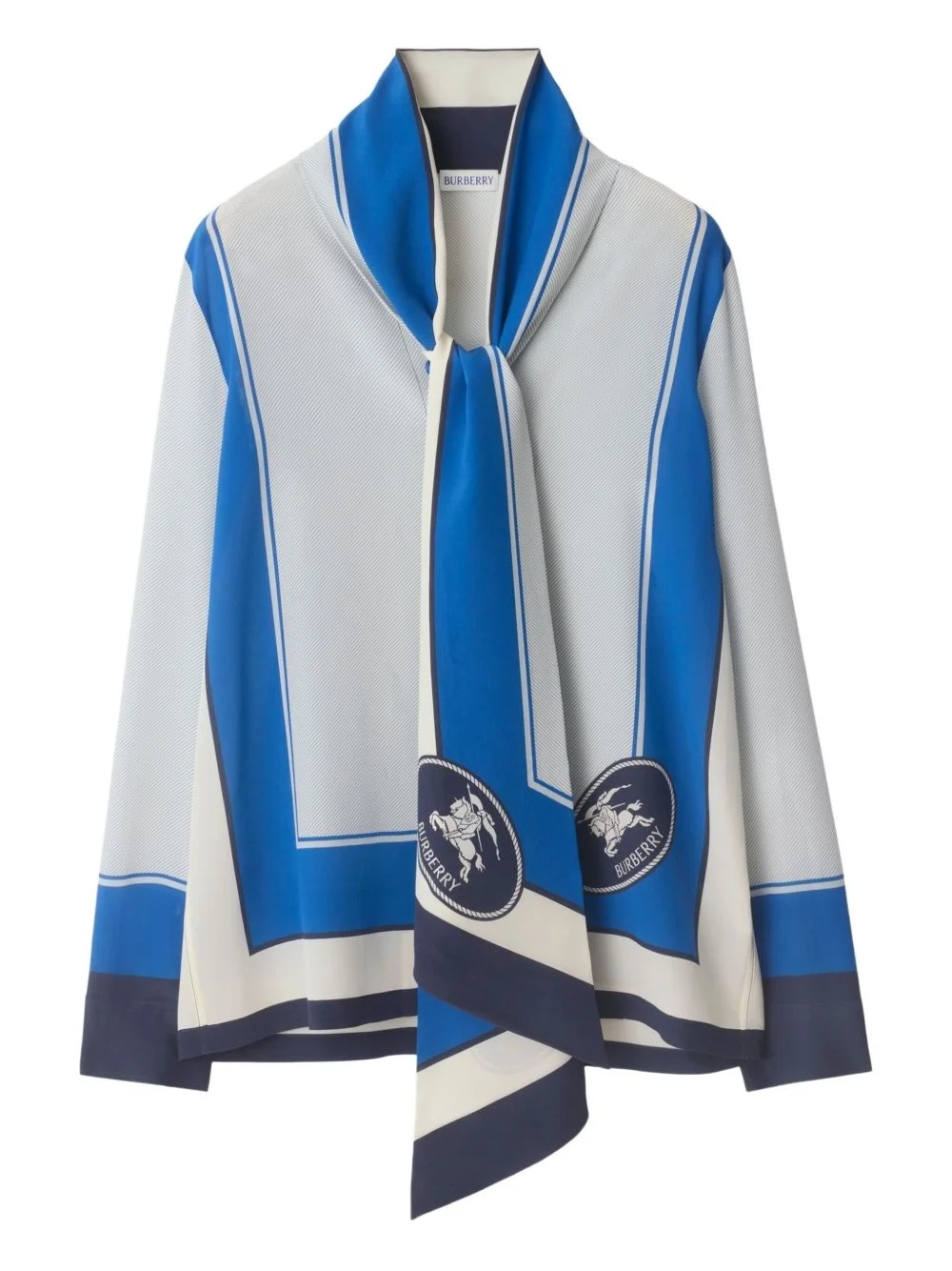 EDK stamp-box silk shirt - 1