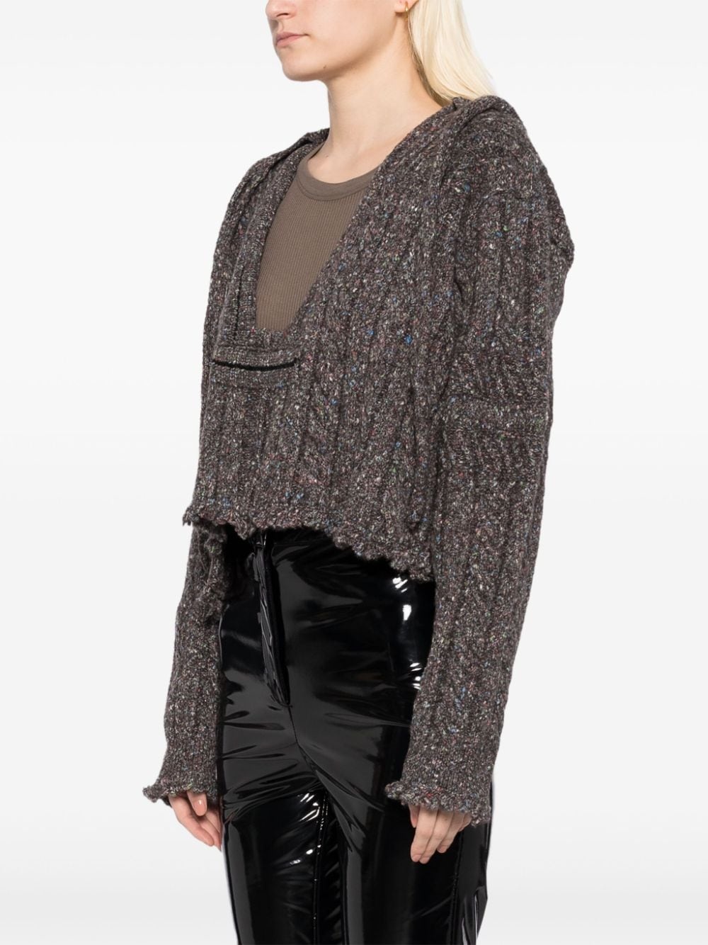 knitted hoodie - 3