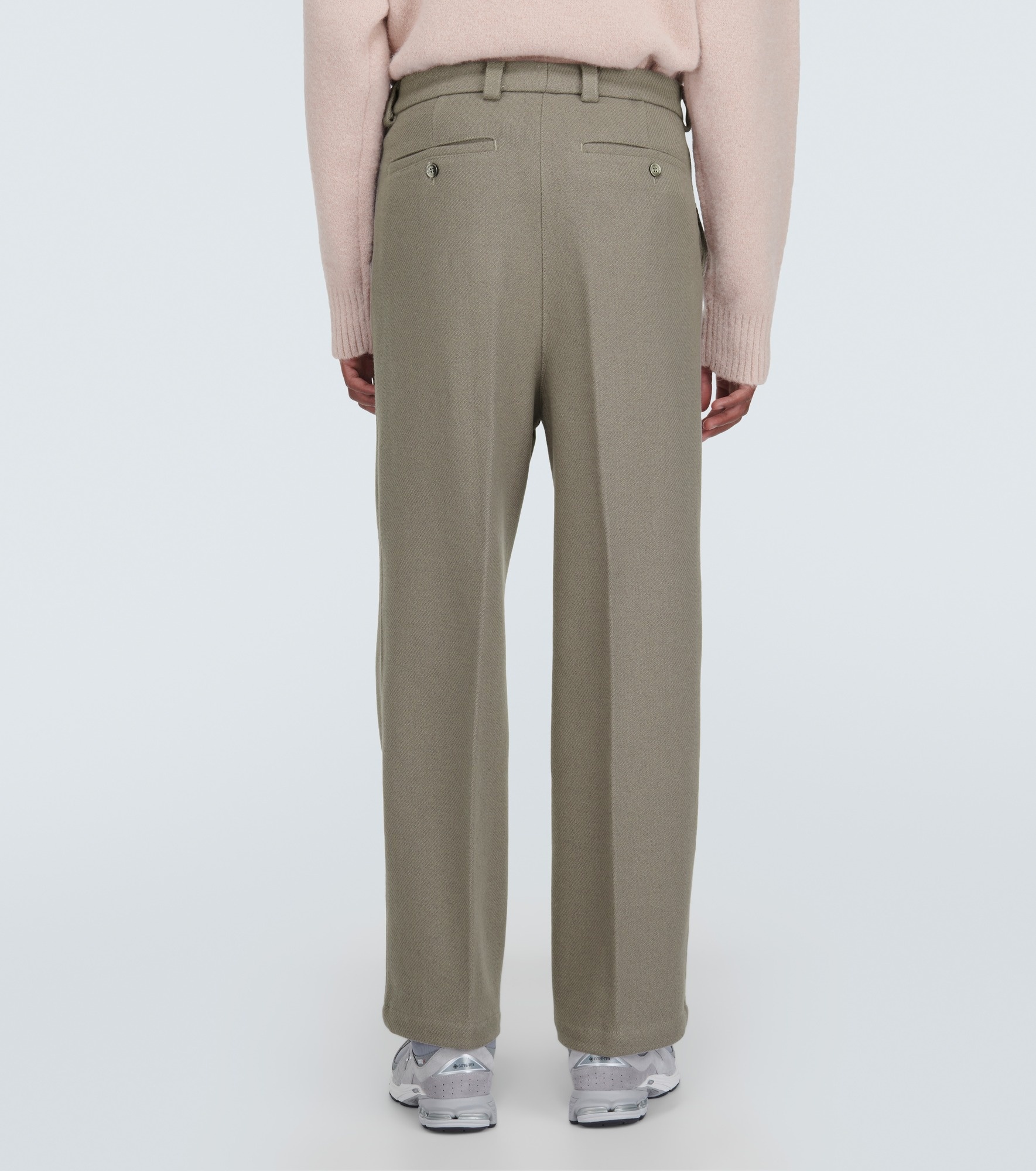 Wool-blend straight pants - 4