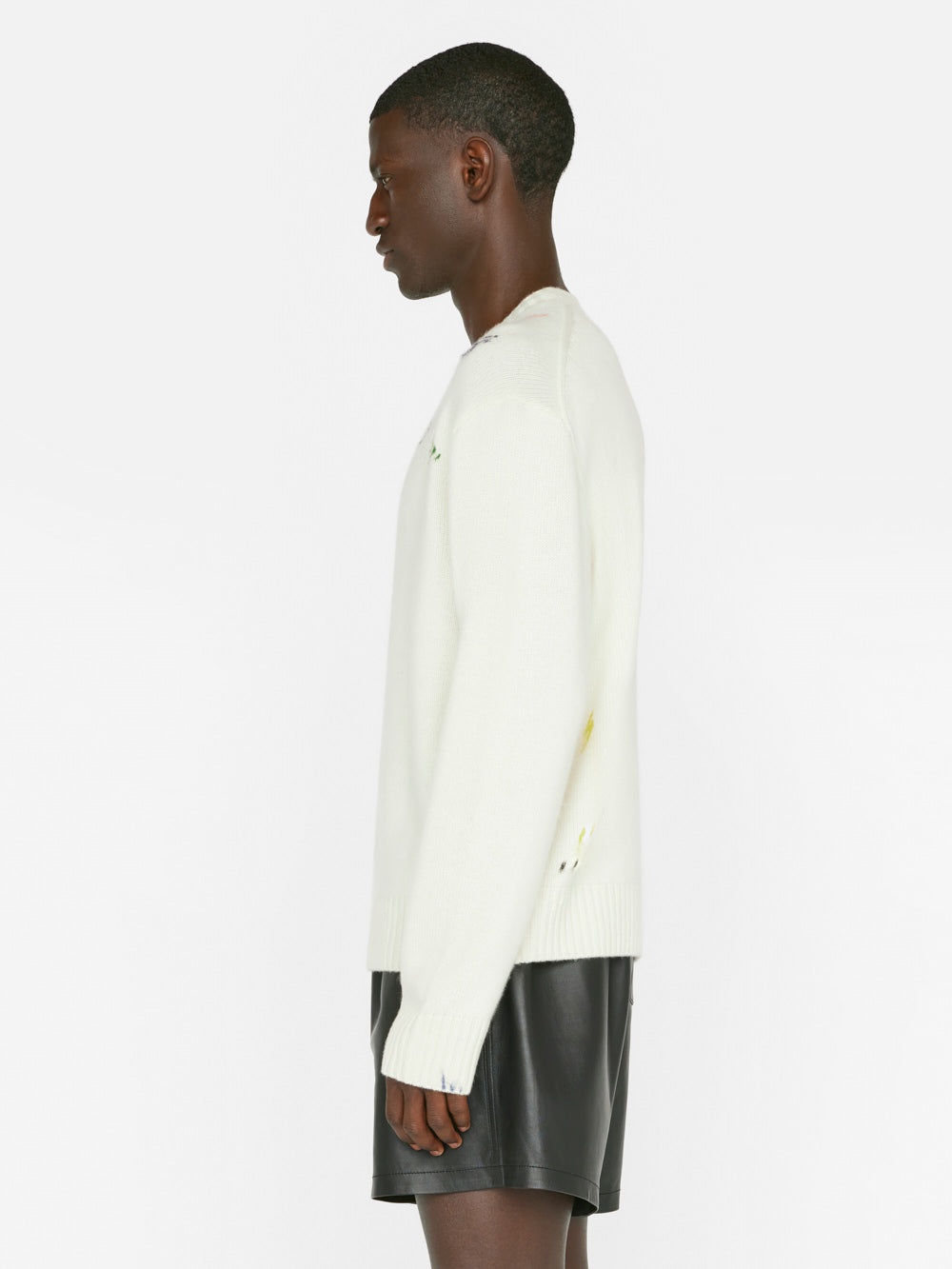Color Spray Sweater in Off White Multi - 6