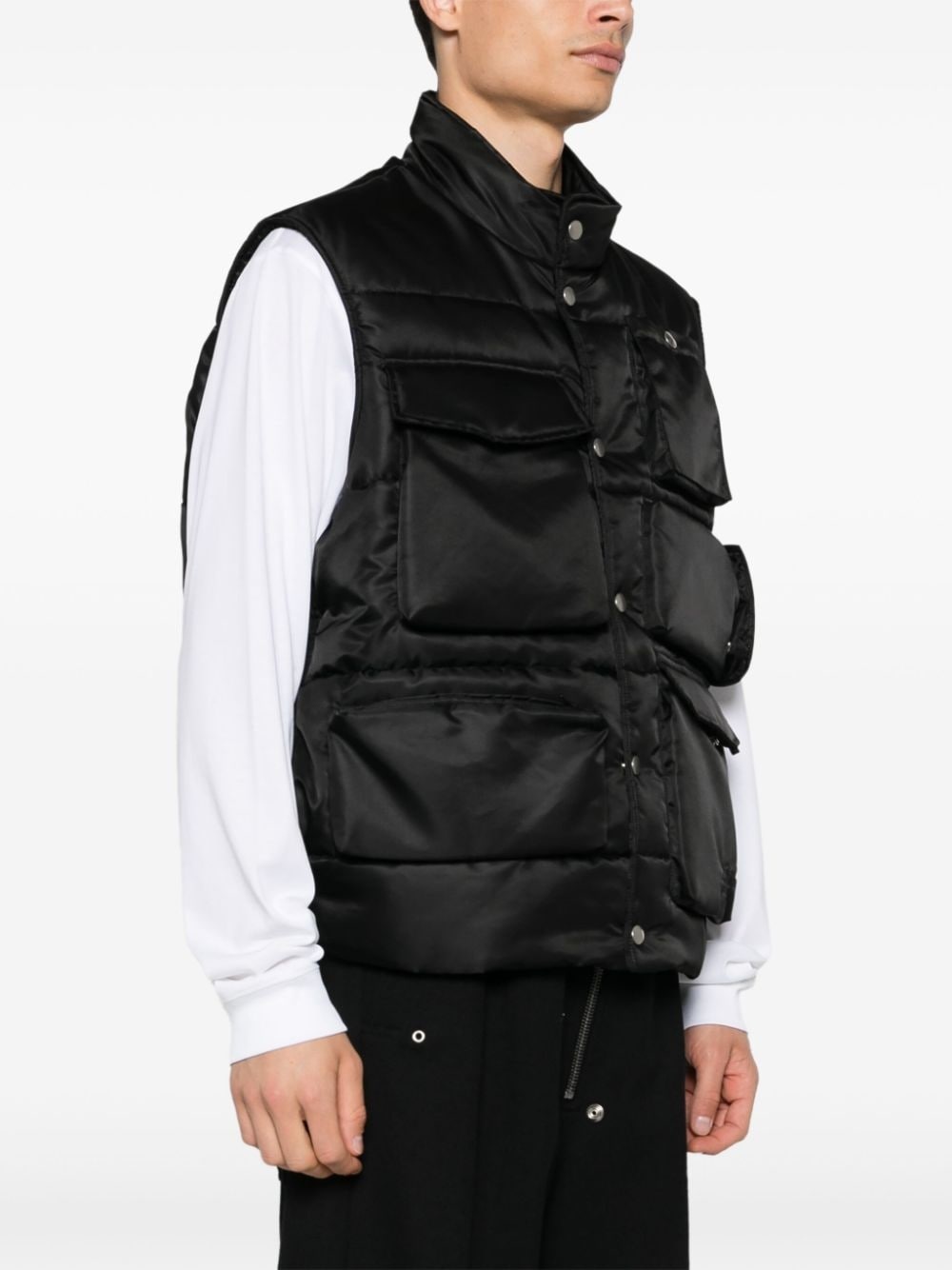 single-stitch logo gilet - 3