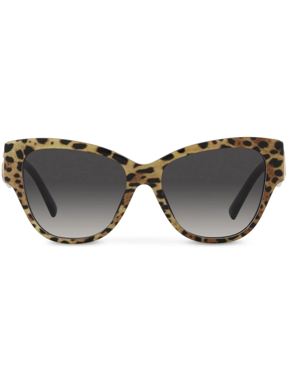 leopard-print butterfly-frame sunglasses - 1