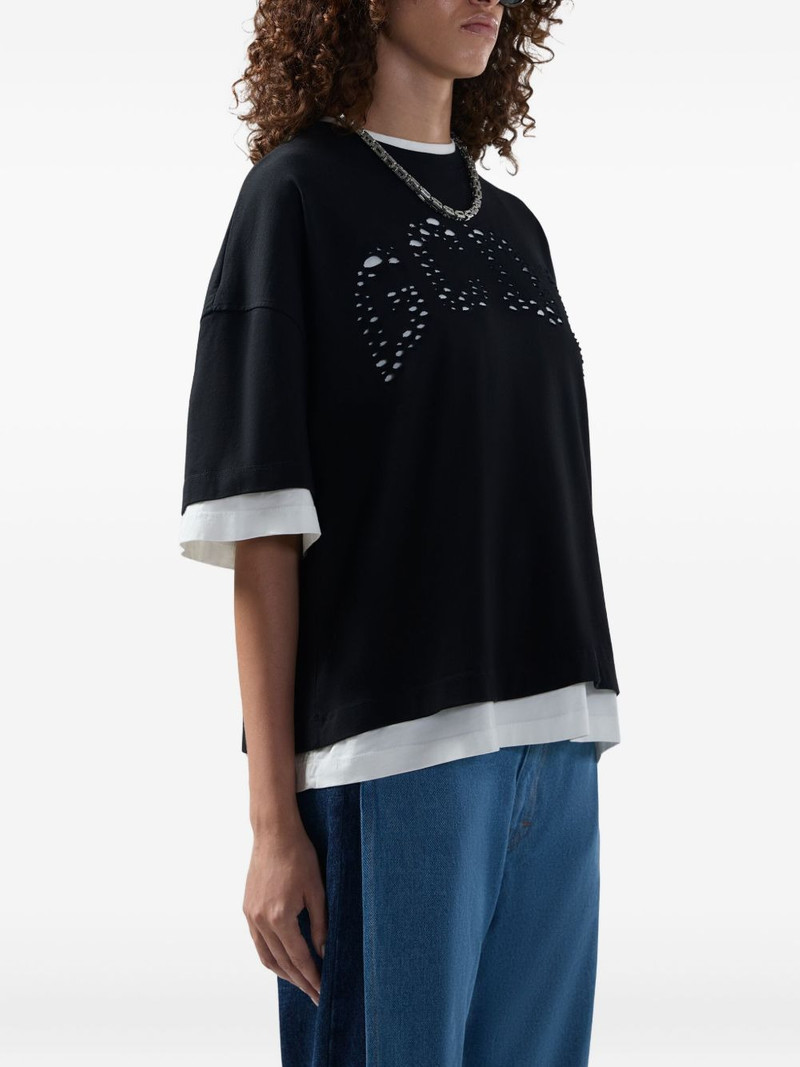 perforated layered T-shirt 4