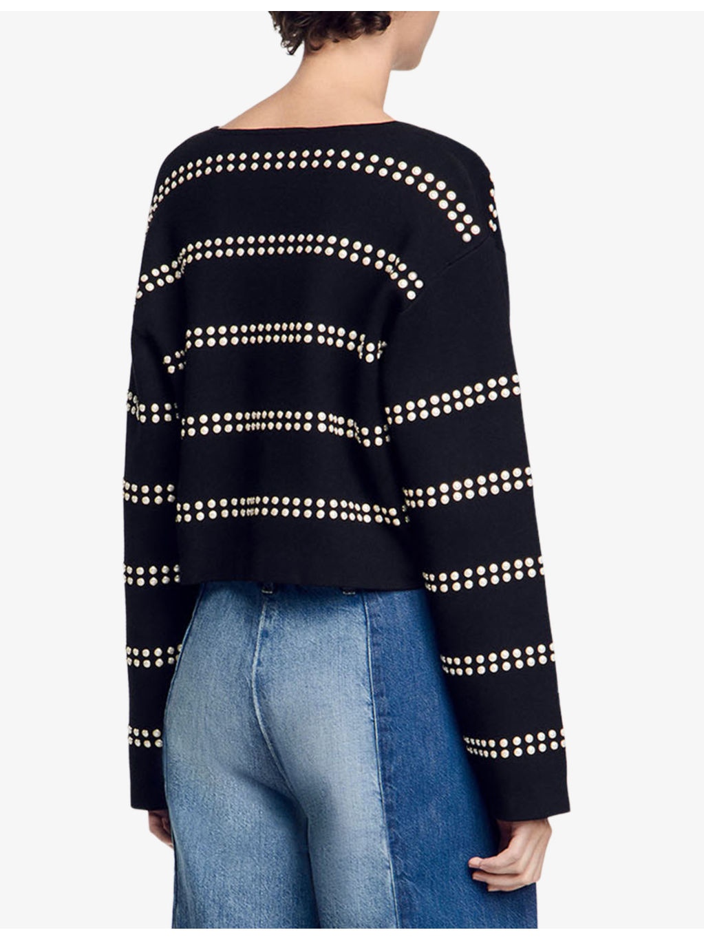 Stud-embellished knitted cardigan - 4