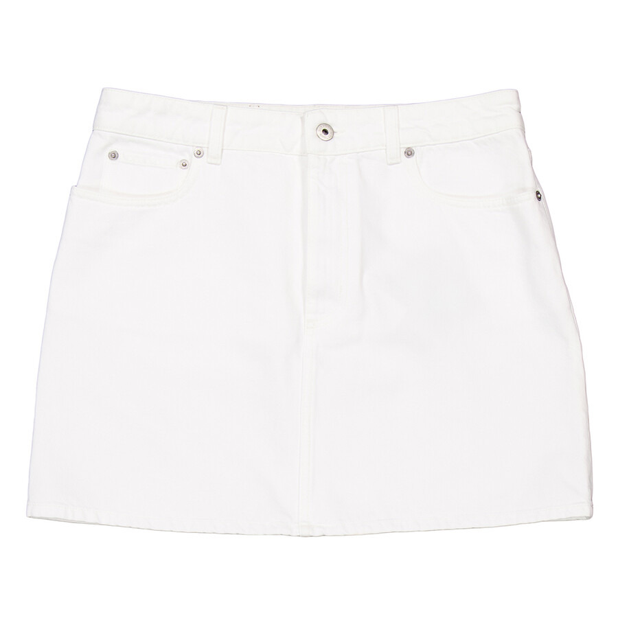 Burberry Ladies White Denim Mini Skirt - 5