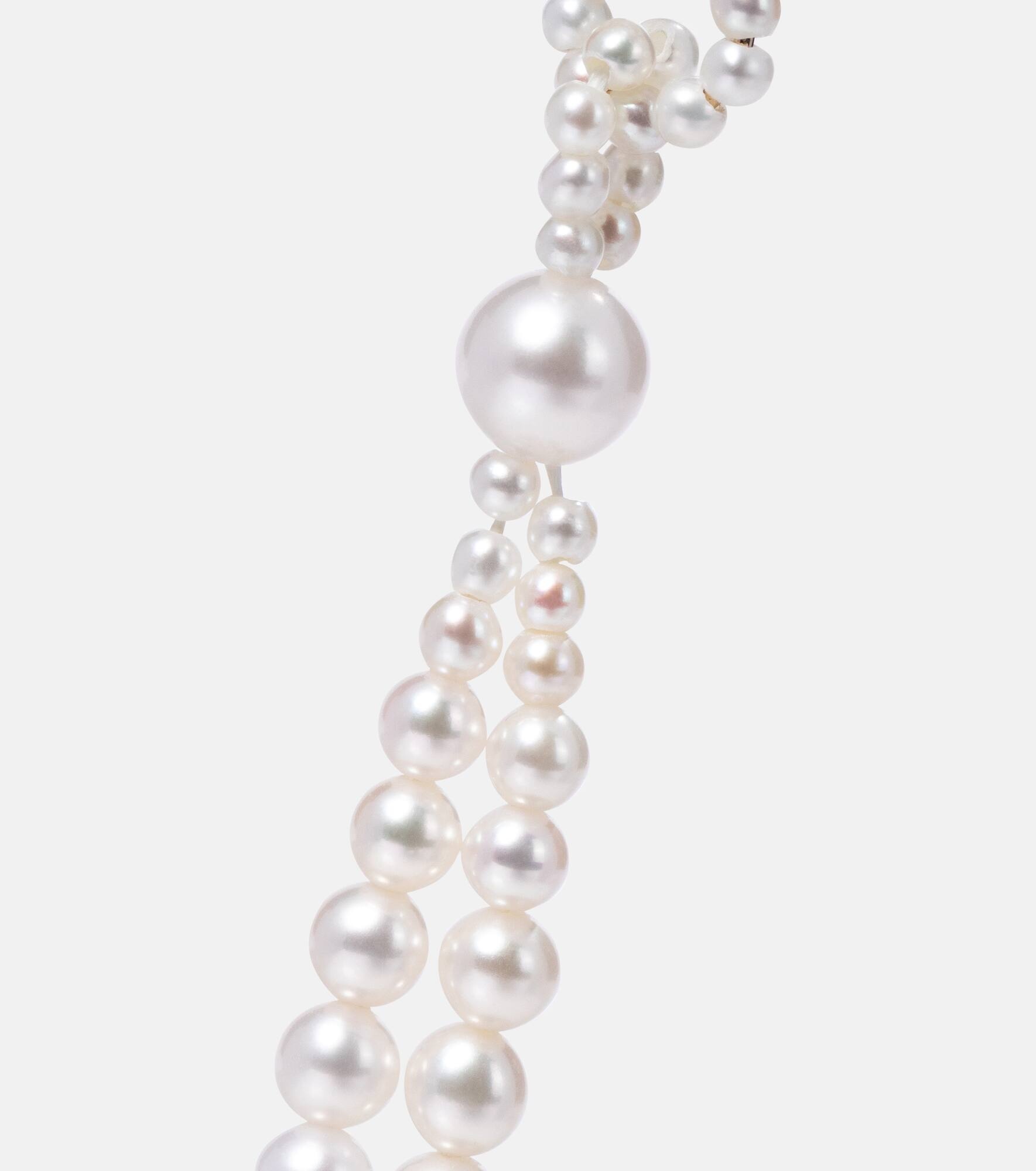 Opera 14kt gold earrings with freshwater pearls - 4
