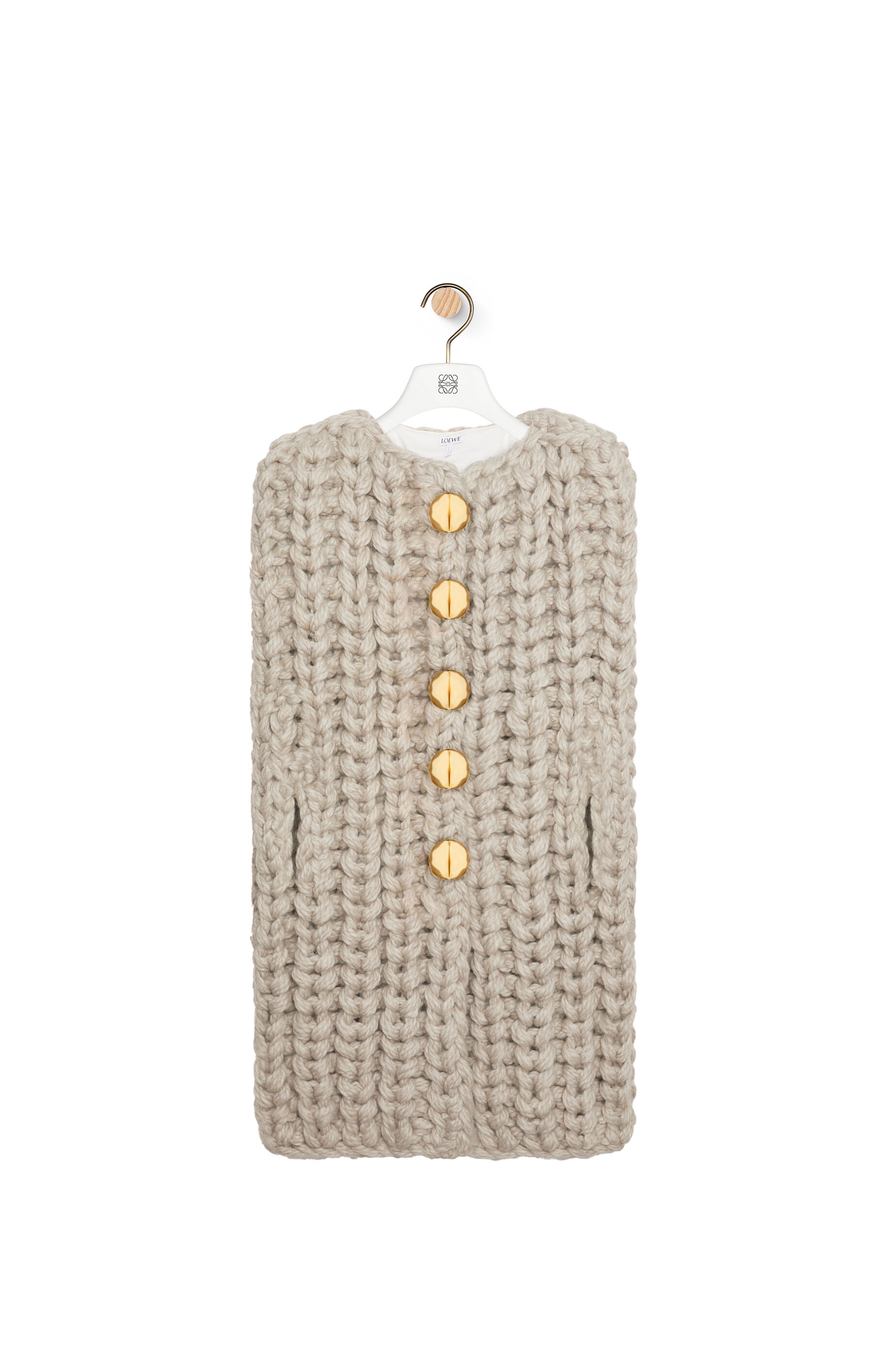 Sleeveless cape in wool - 1