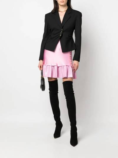 Paco Rabanne ruffle-trim fitted skirt outlook