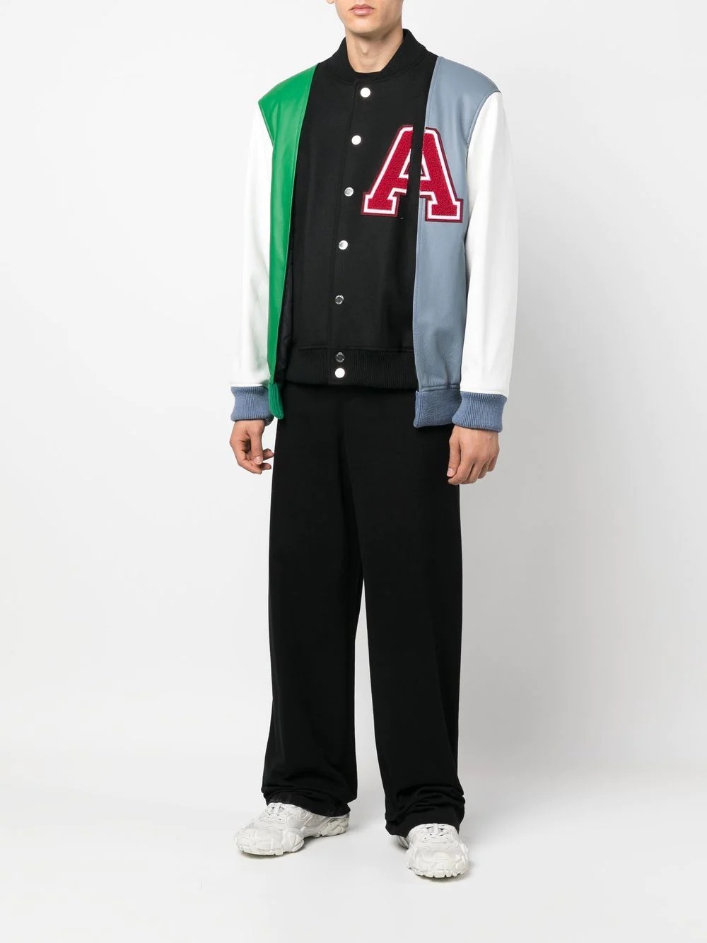 layered varsity jacket - 2