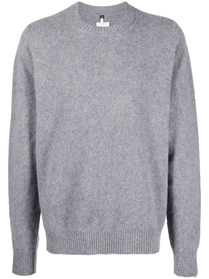 intarsia-knit logo wool=blend jumper - 1