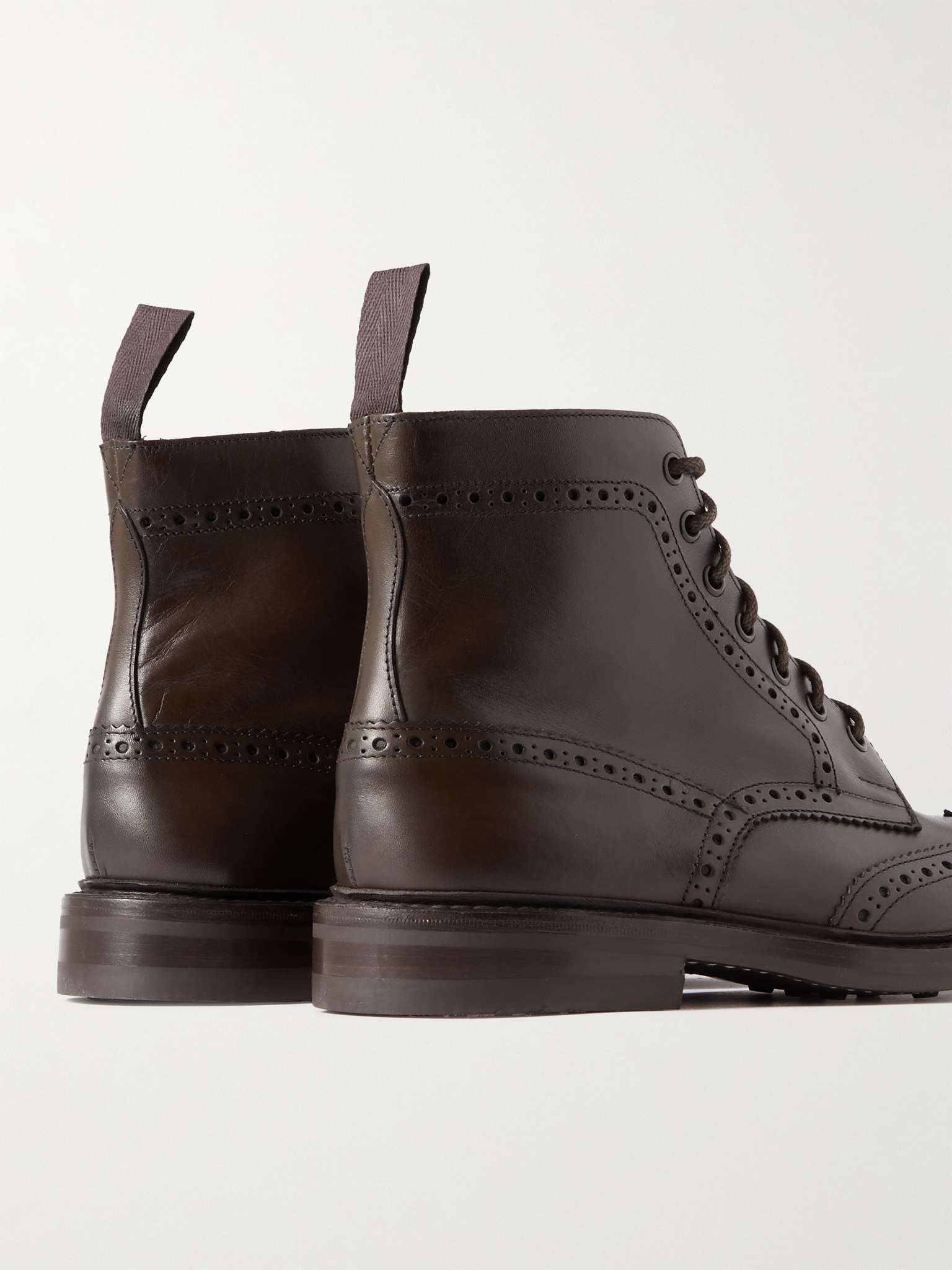 Stow Leather Brogue Boots - 5