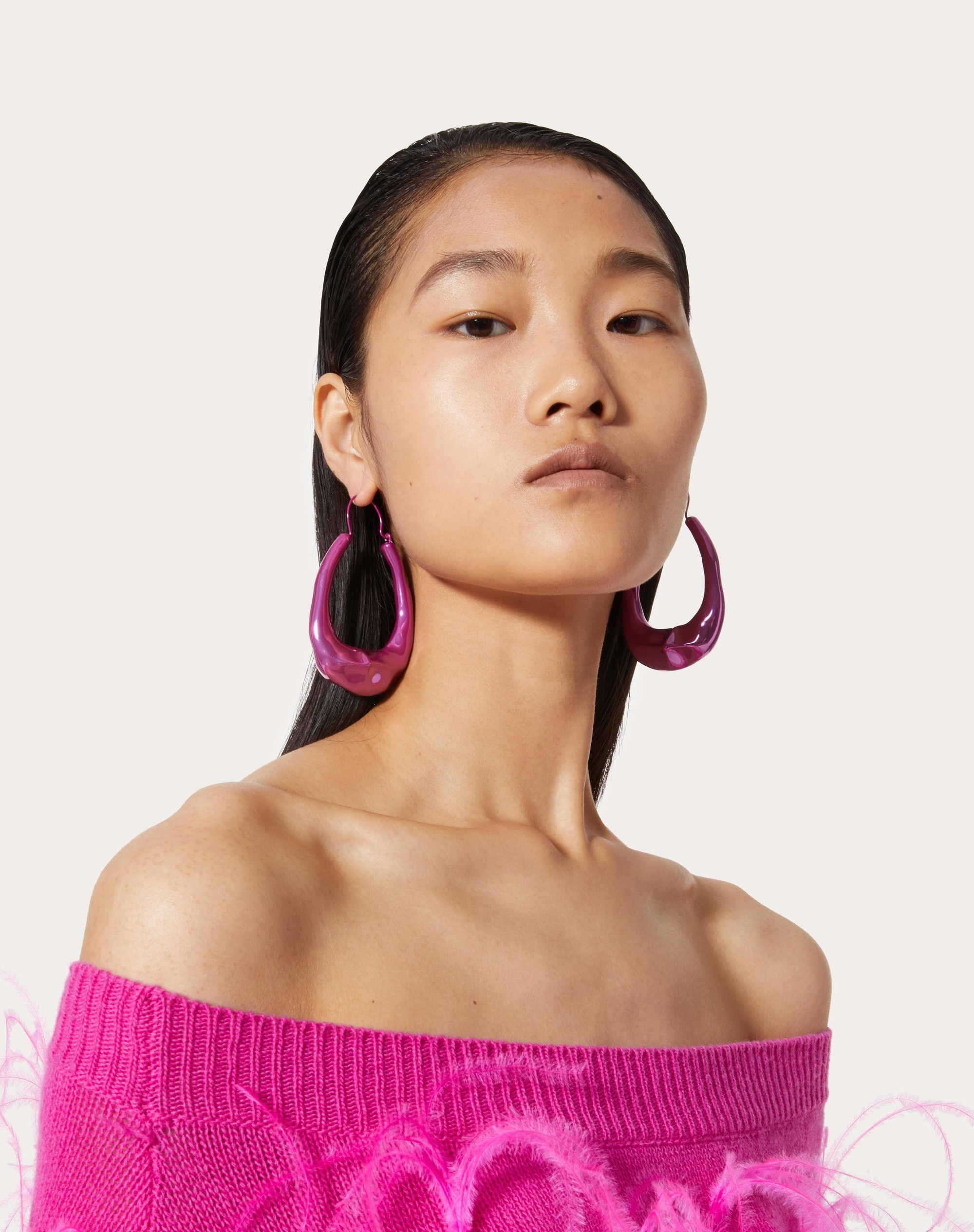 LIQUID STUD METAL EARRINGS - 5
