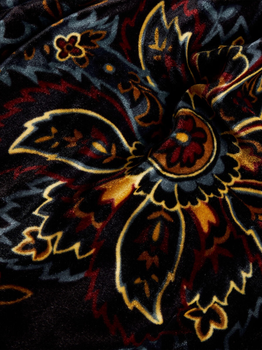 PRINTED VELVET DRESS - 6