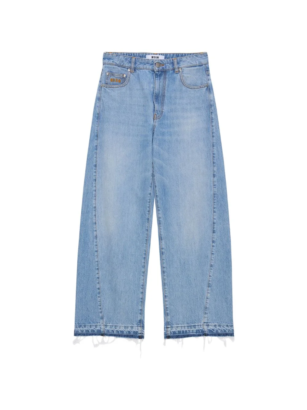 frayed-hem jeans - 1