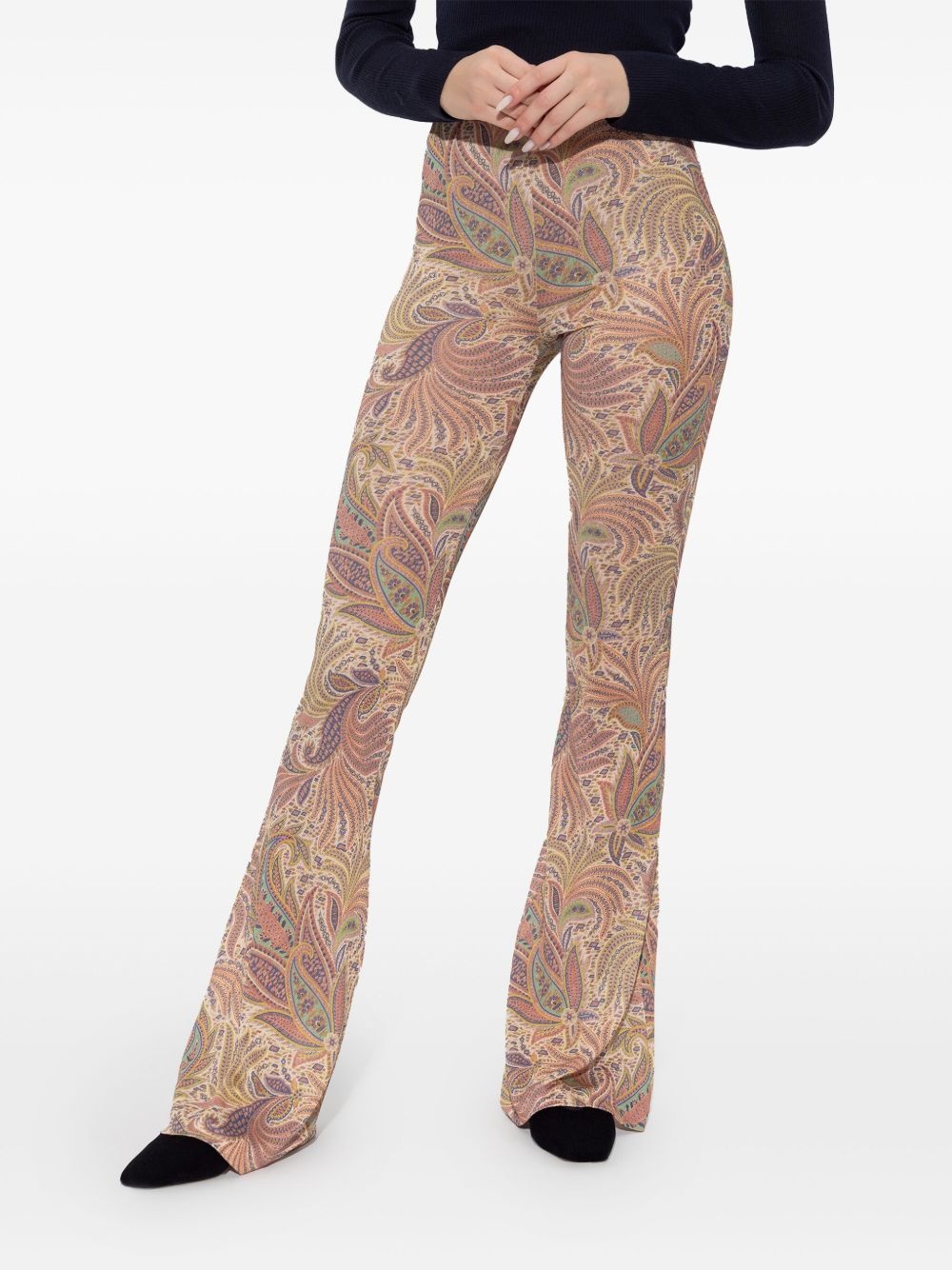 paisley-print trousers - 3