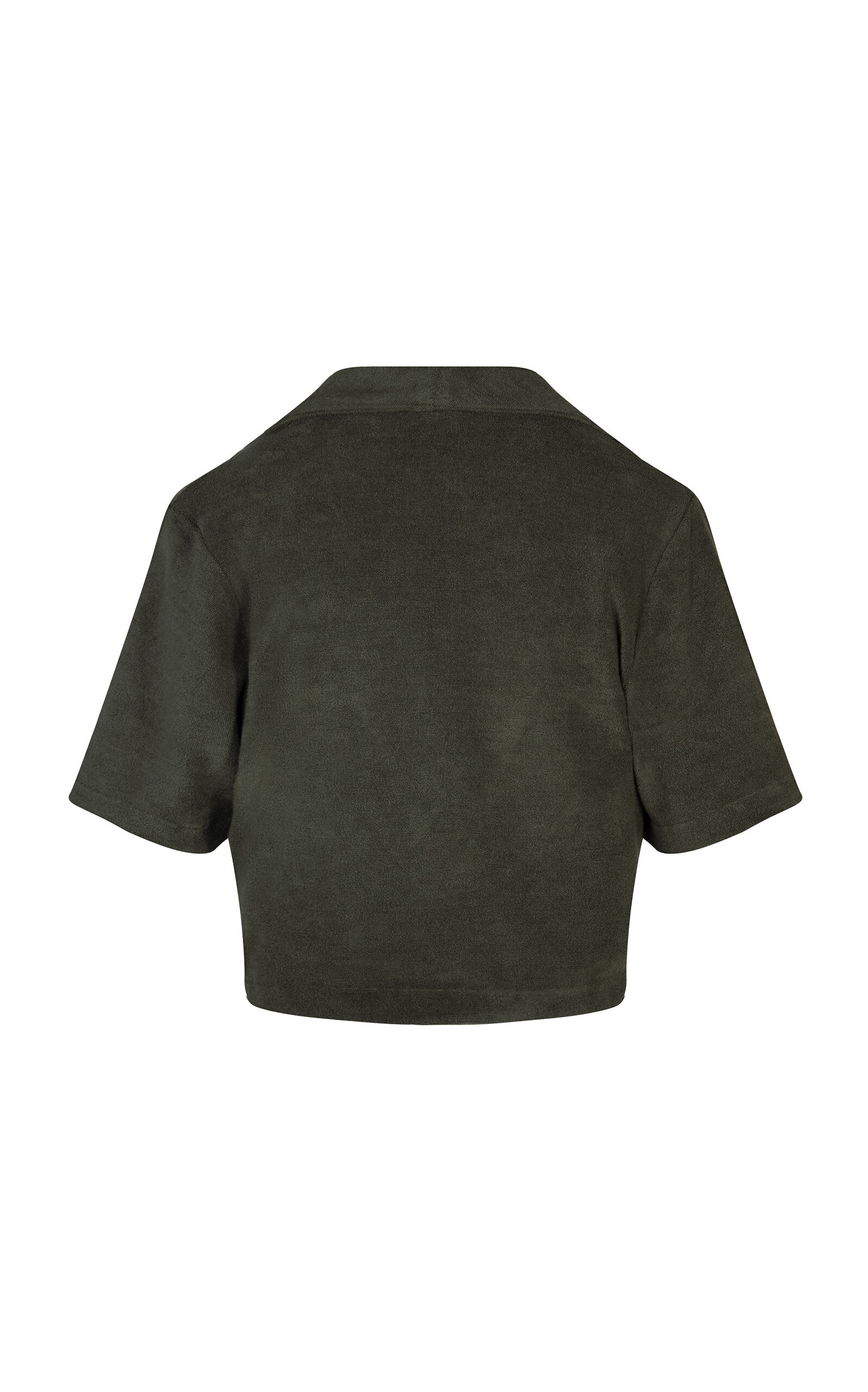 Misty Cropped Cotton Terry Top green - 5