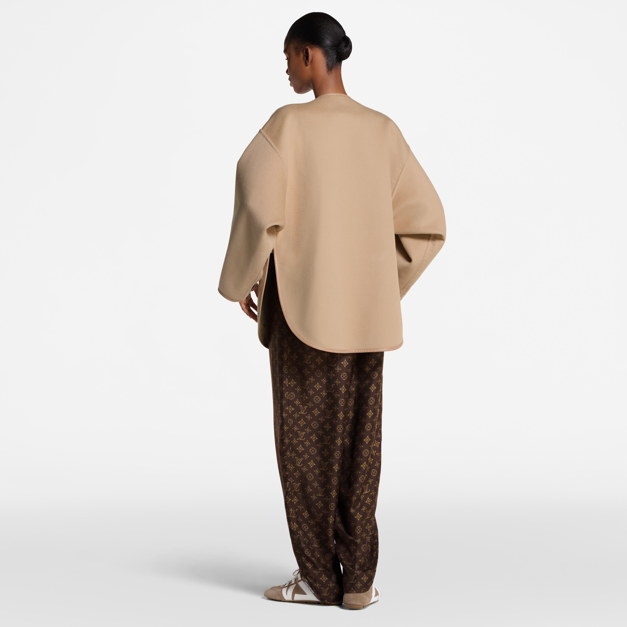 Long Double Face Toggle Detail Coat - 5