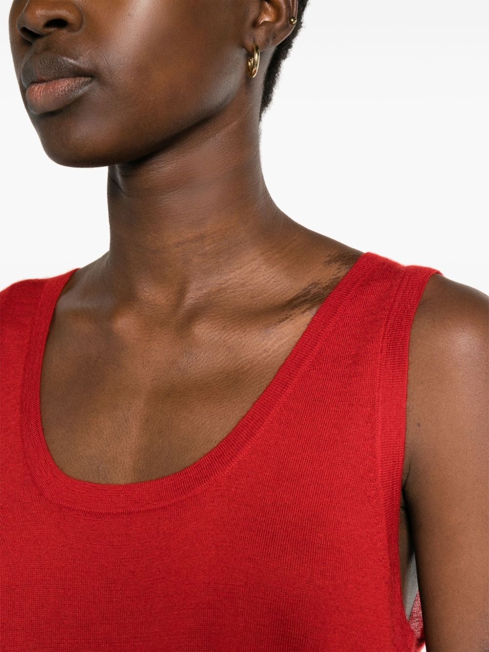 sleeveless cashmere knitted top - 5