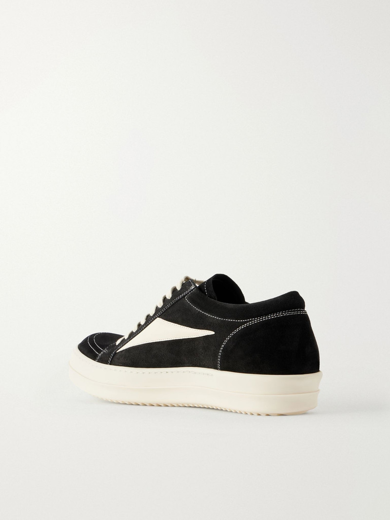 Vintage Full-Grain Leather-Trimmed Suede and Rubber Sneakers Black 4