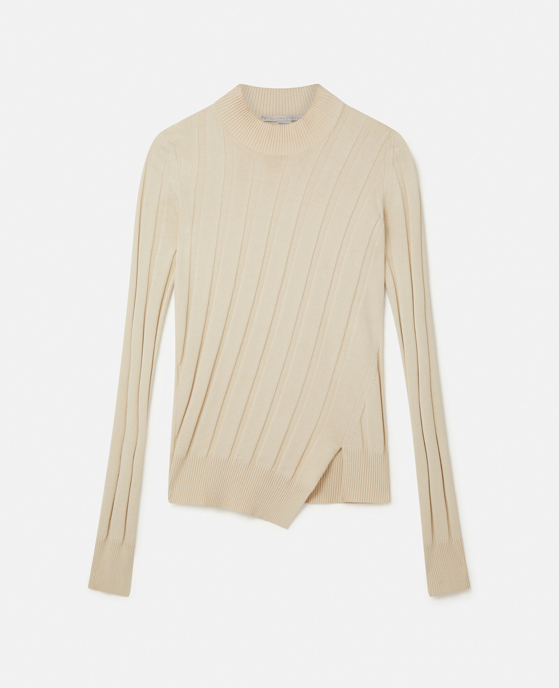 Asymmetric Rib Knit Jumper - 1