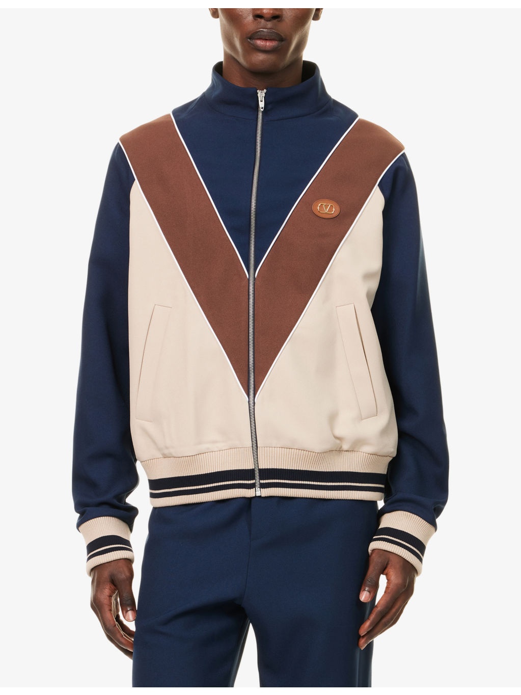 Monogram Contrast-Panels Woven Jacket - 3