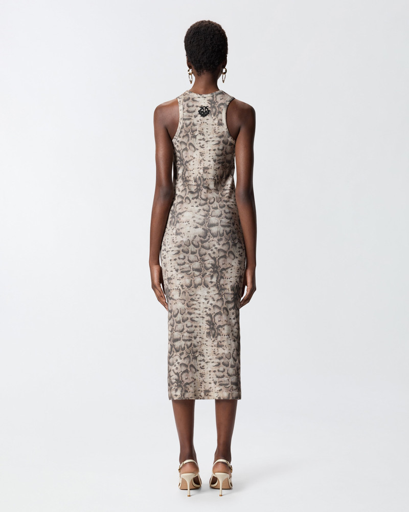 RIBBED SLIM-FIT MIDI DRESS WITH SNAKE PRINT 5