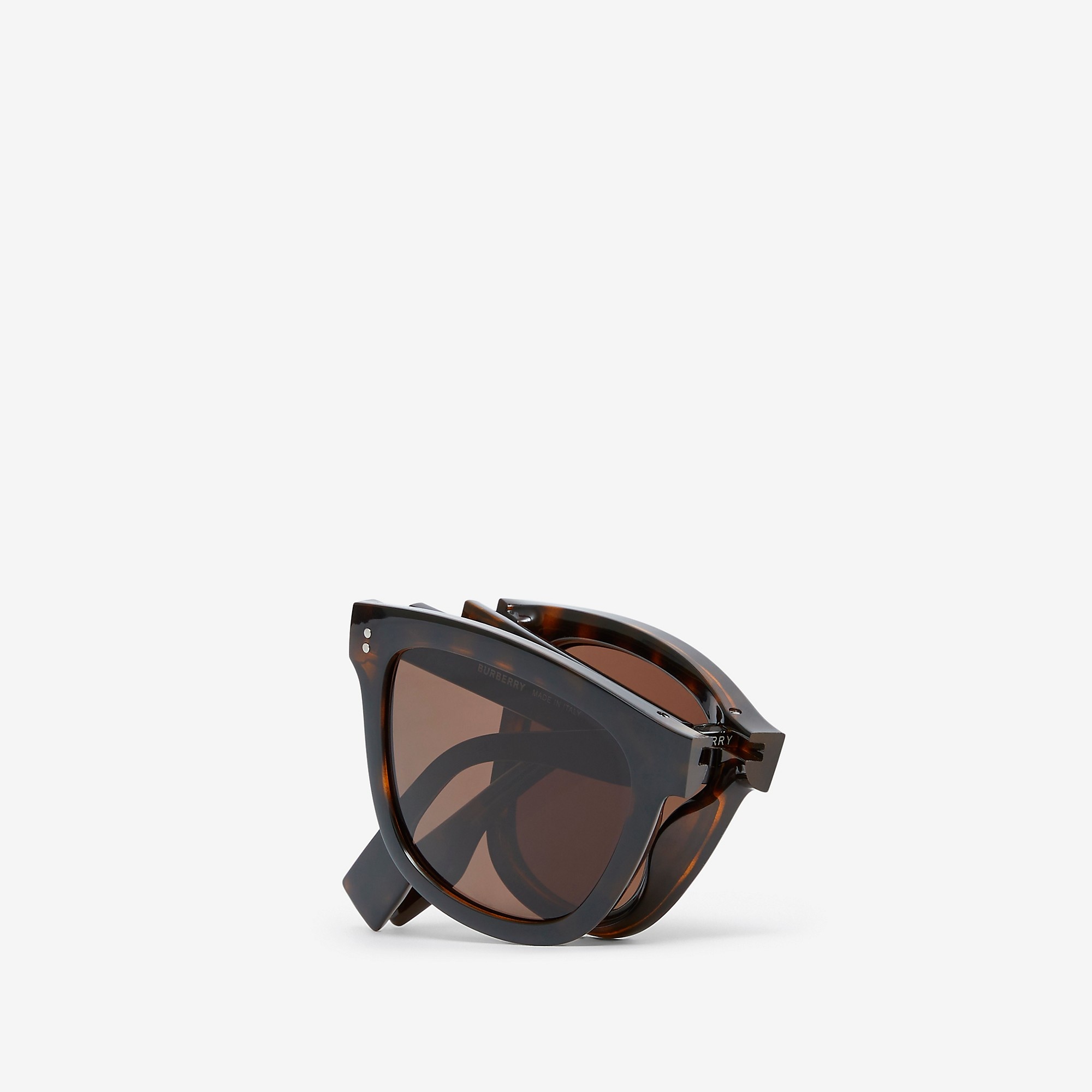 Logo Detail Square Frame Foldable Sunglasses - 4