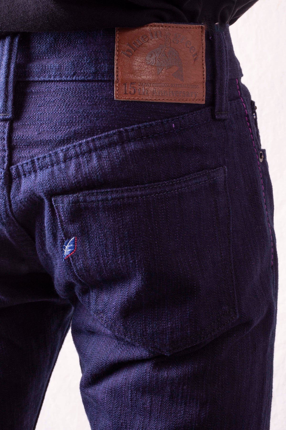 BIG-PBJ-013 17.5oz Natural Indigo x Purple Slim Tapered - 4
