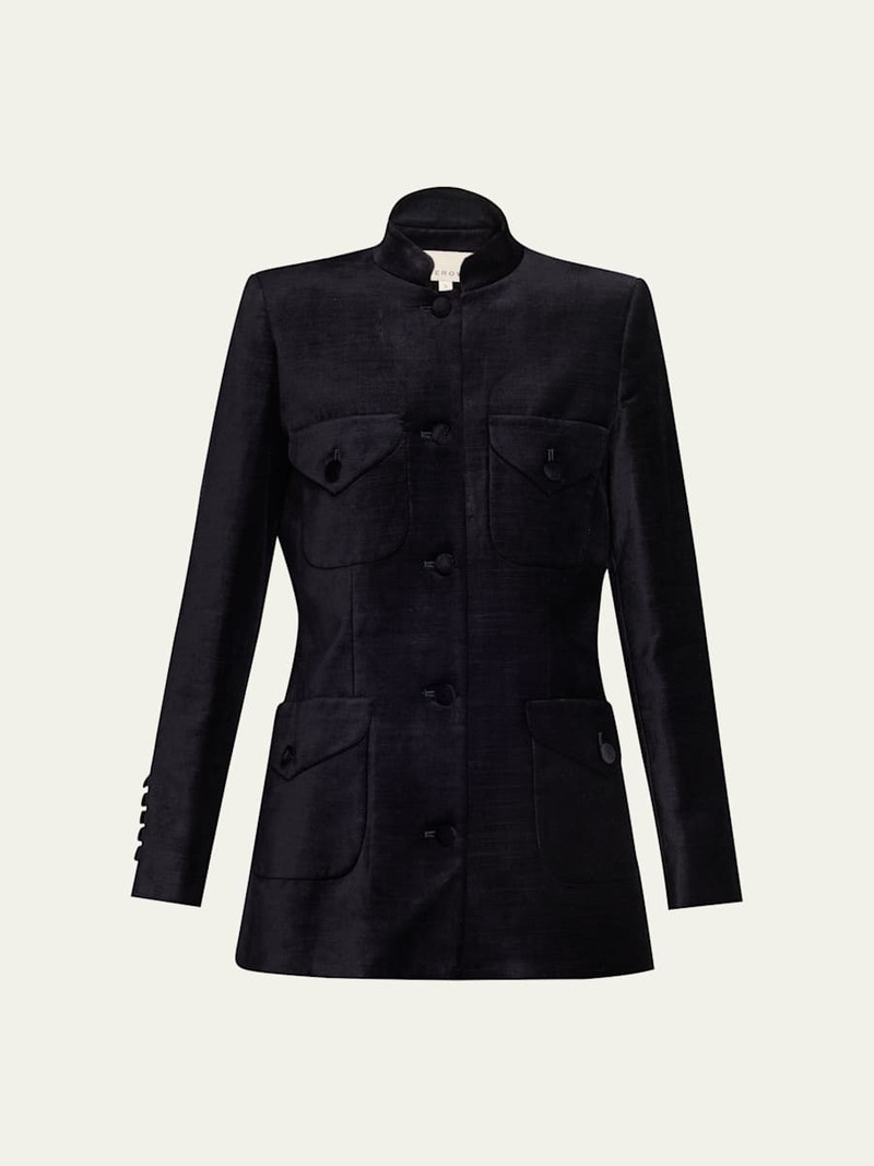Raja Velvet Single-Breasted Jacket 1