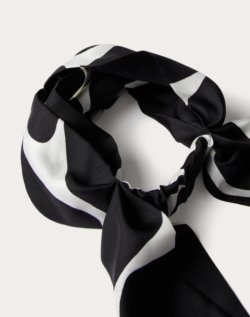 Valentino GIRAFFA RE-EDITION PRINT COTTON AND SILK HEADBAND outlook