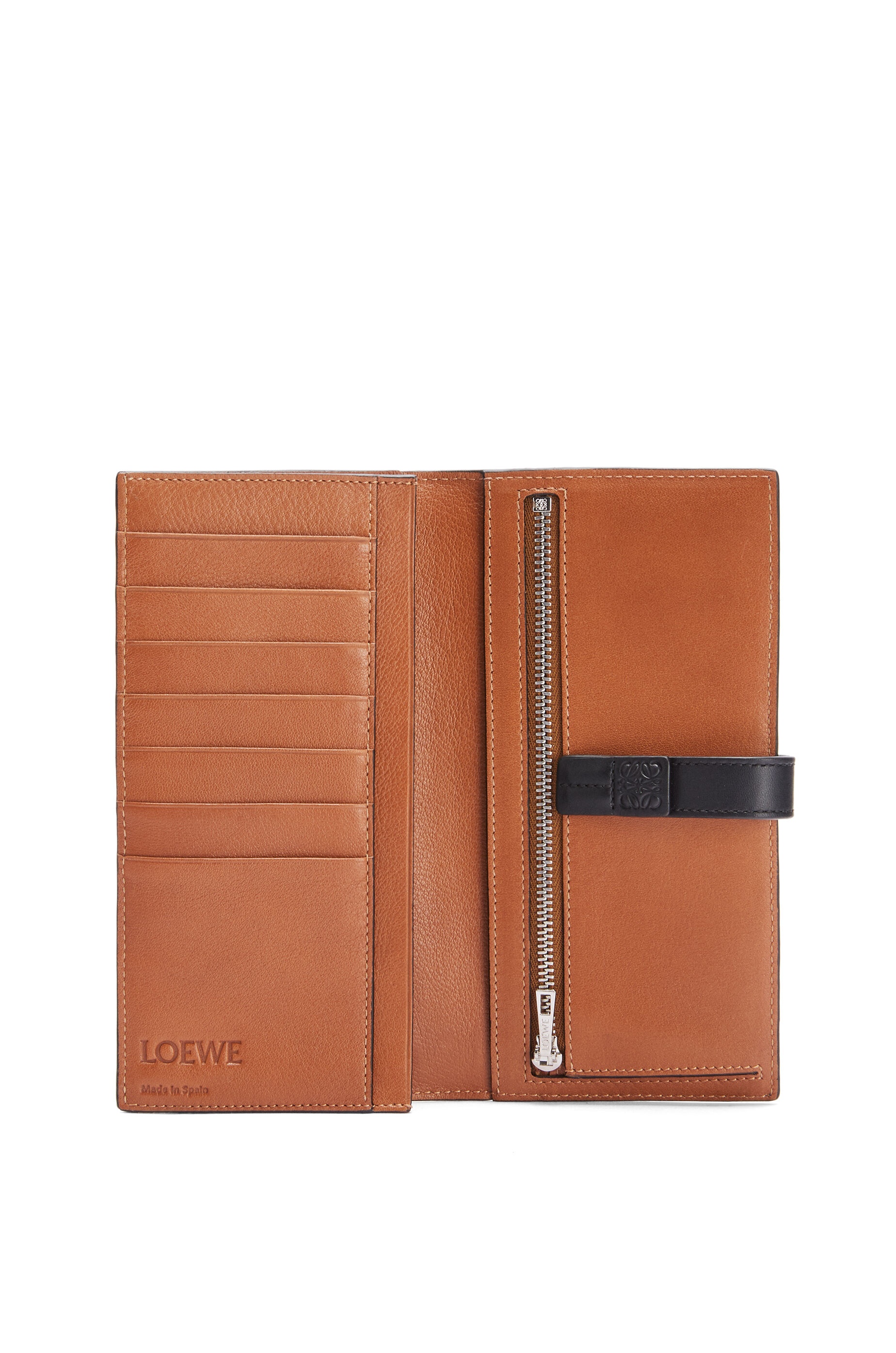 Large vertical wallet in soft grained calfskin - 3