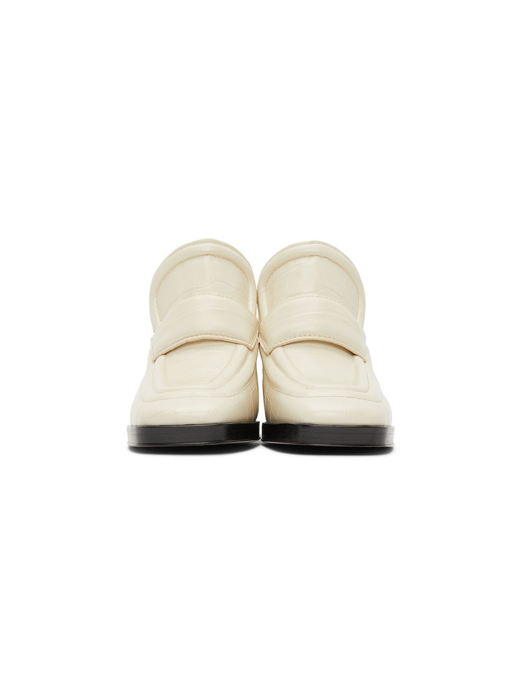 Off-White Croc Heeled Mules - 2