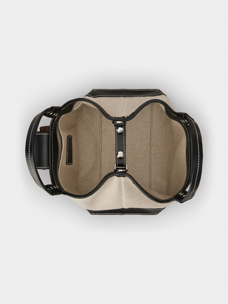 Belle Vivier Mini Shopping Bag in canvas 6