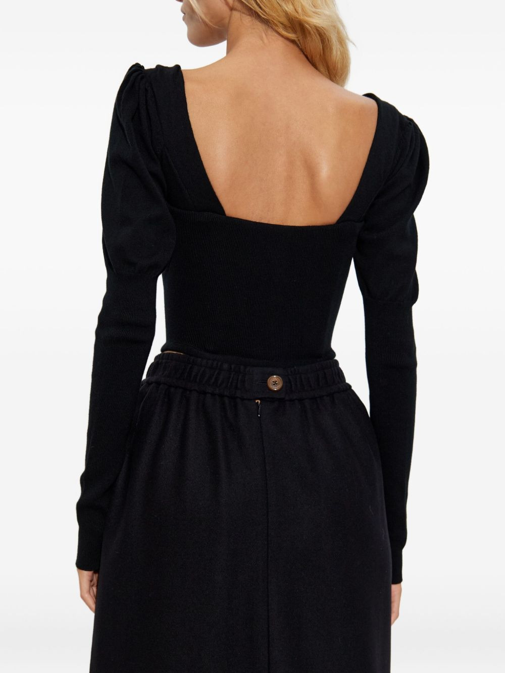 Bea puff-sleeve corset top - 4