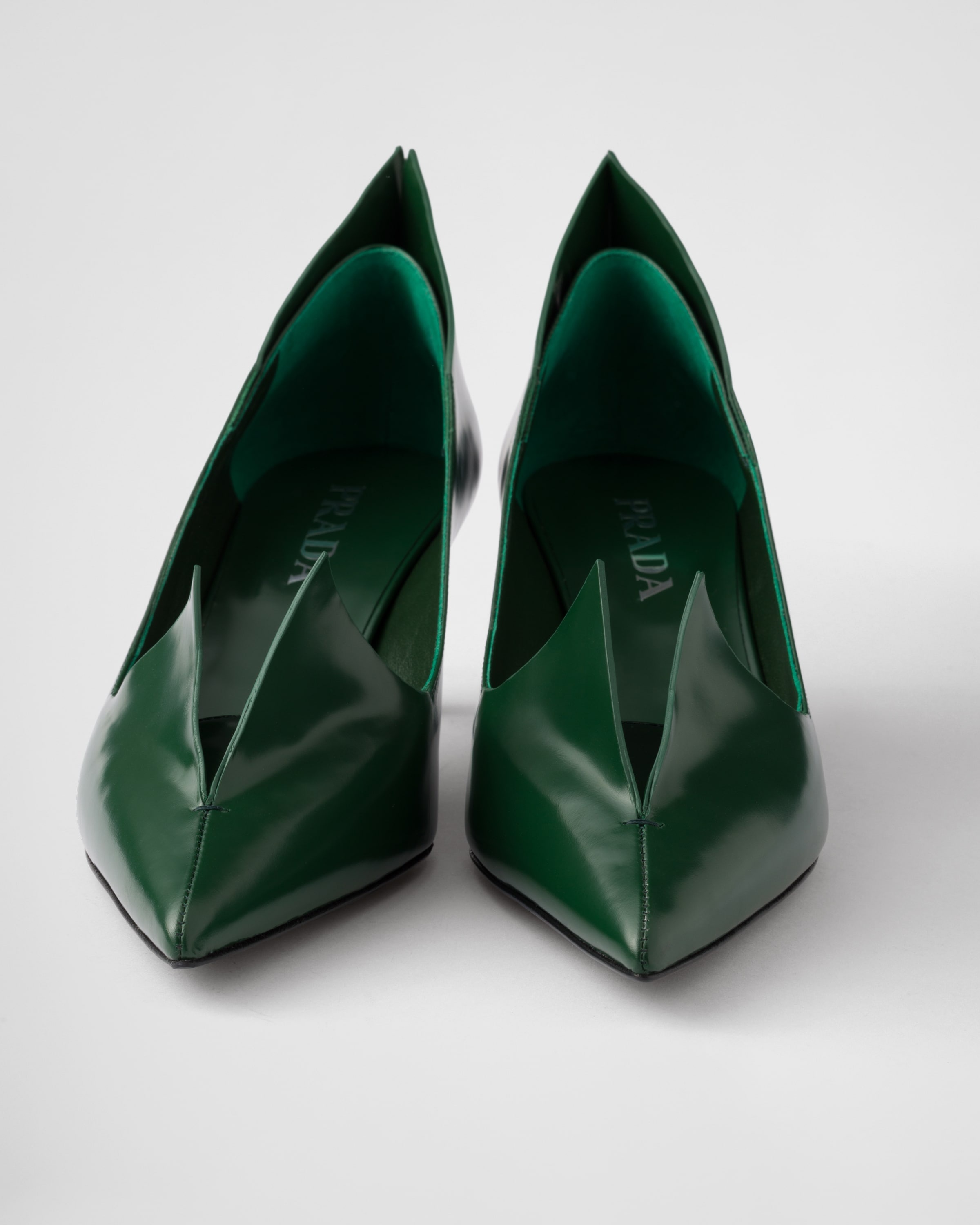 Brushed leather pumps - 6