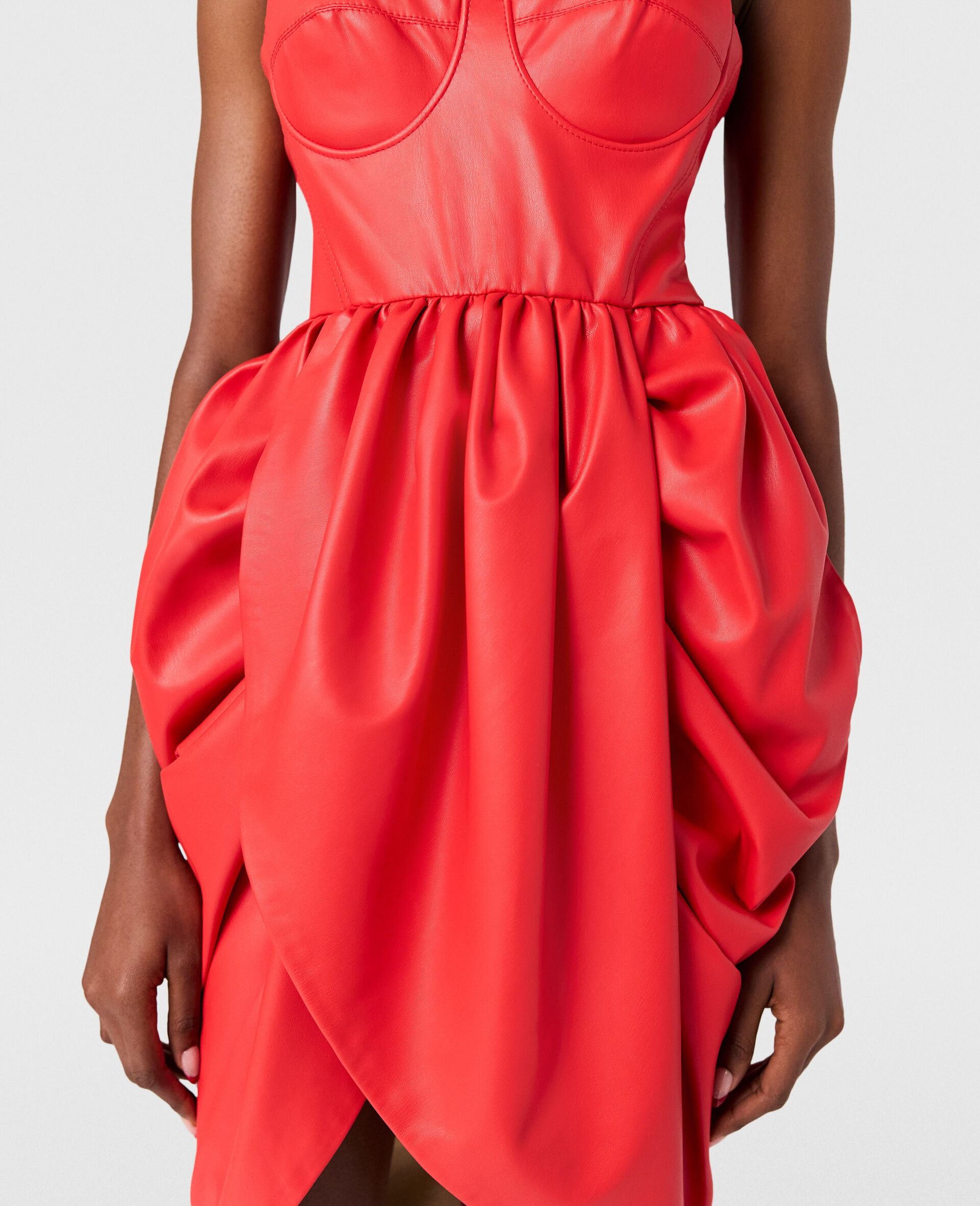 Bustier Top Ruched Wrapped Mini Dress - 3