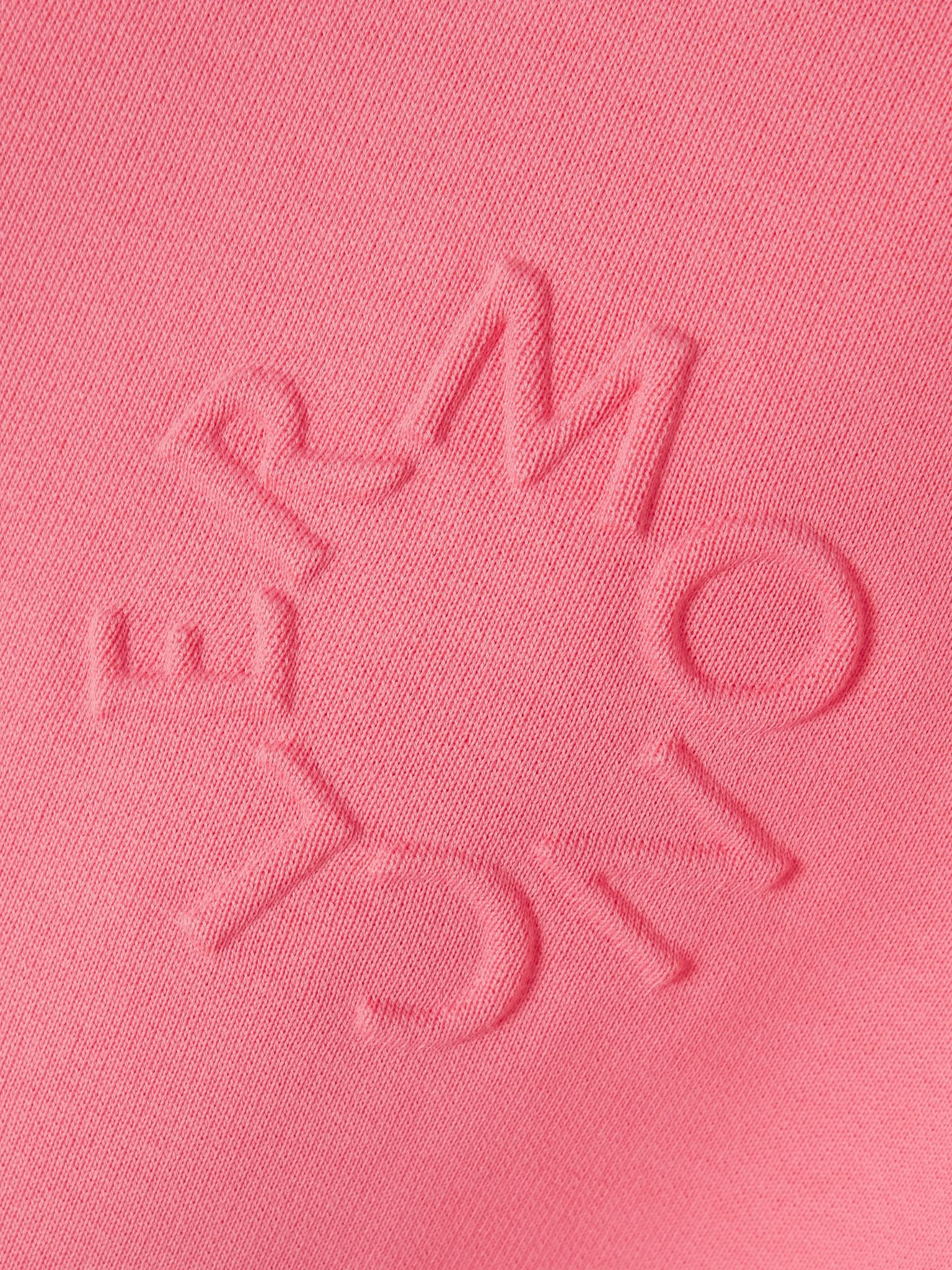 Debossed cotton-jersey sweatshirt Pink - 5