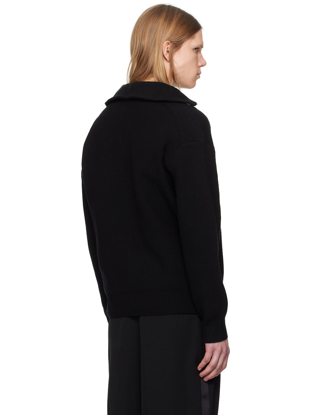Black Half-Zip Sweater - 3