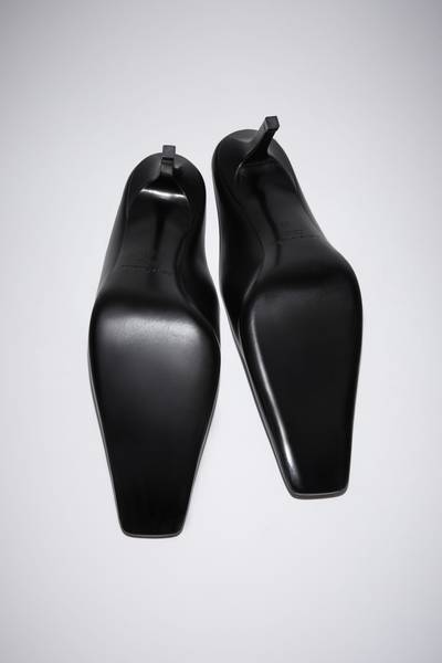 Acne Studios Heeled leather mules - Black outlook