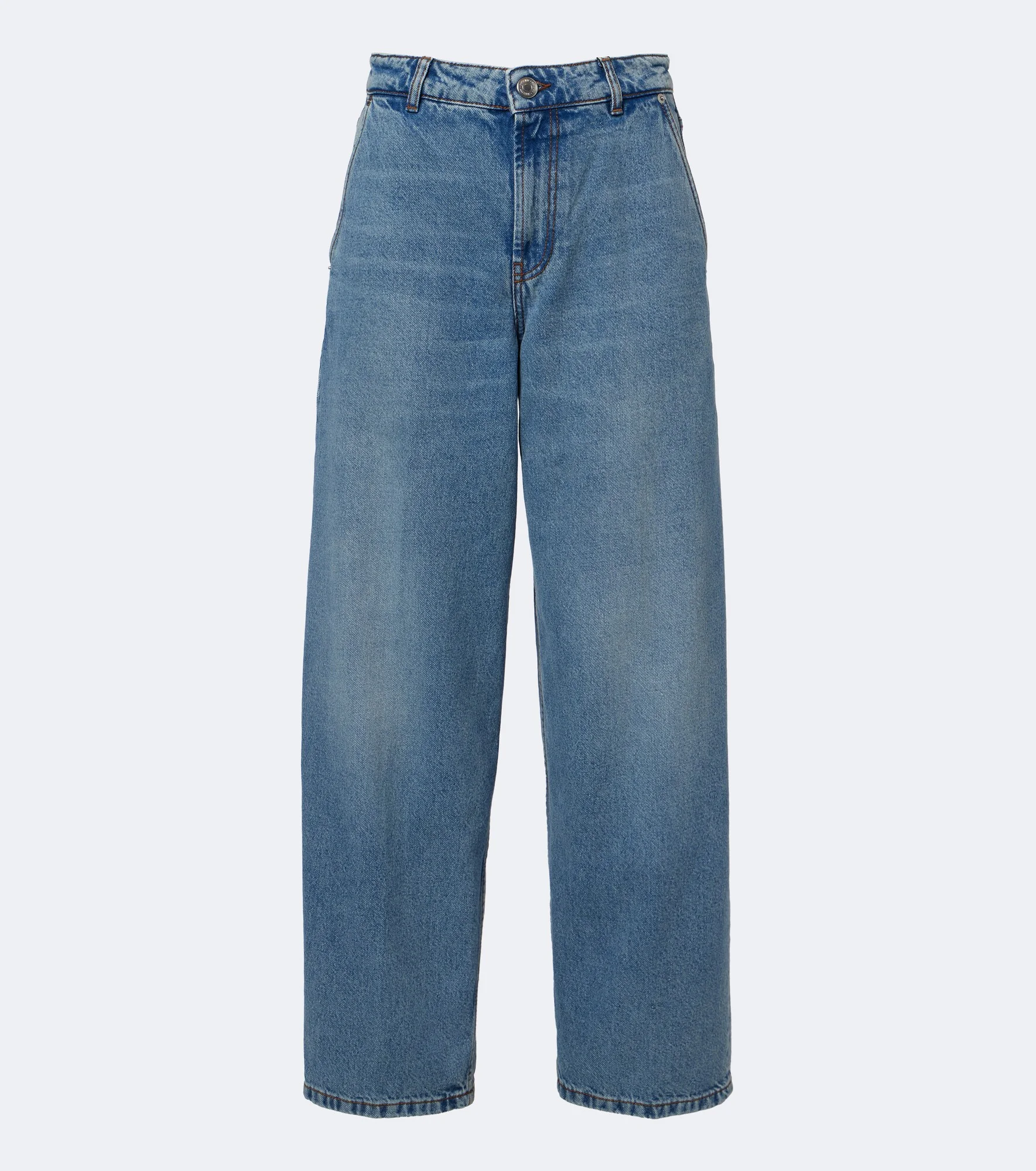 Mid-rise wide-leg jeans - 1