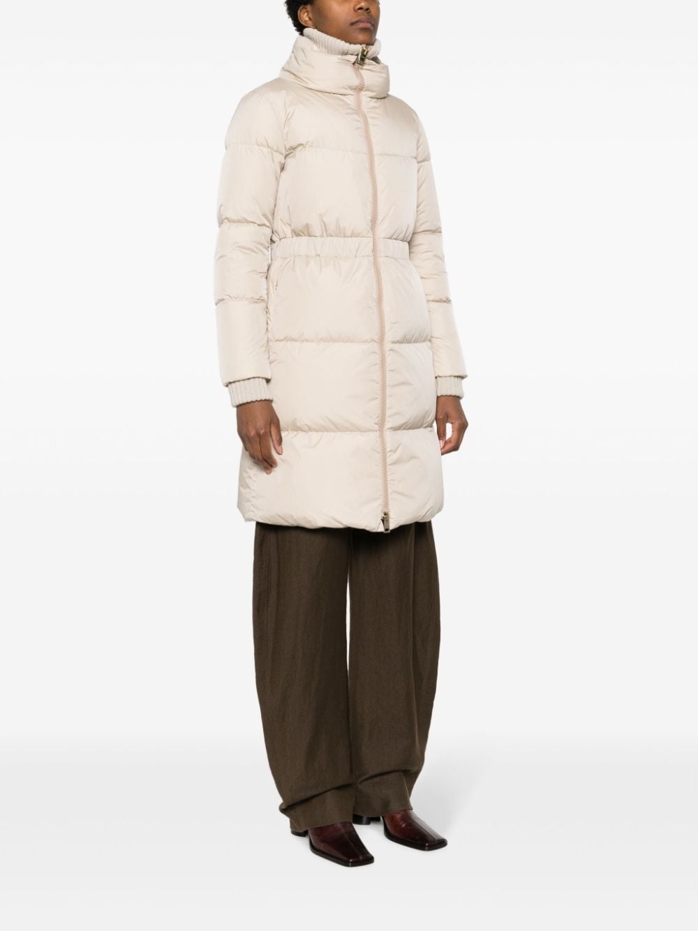 funnel-neck padded coat - 3