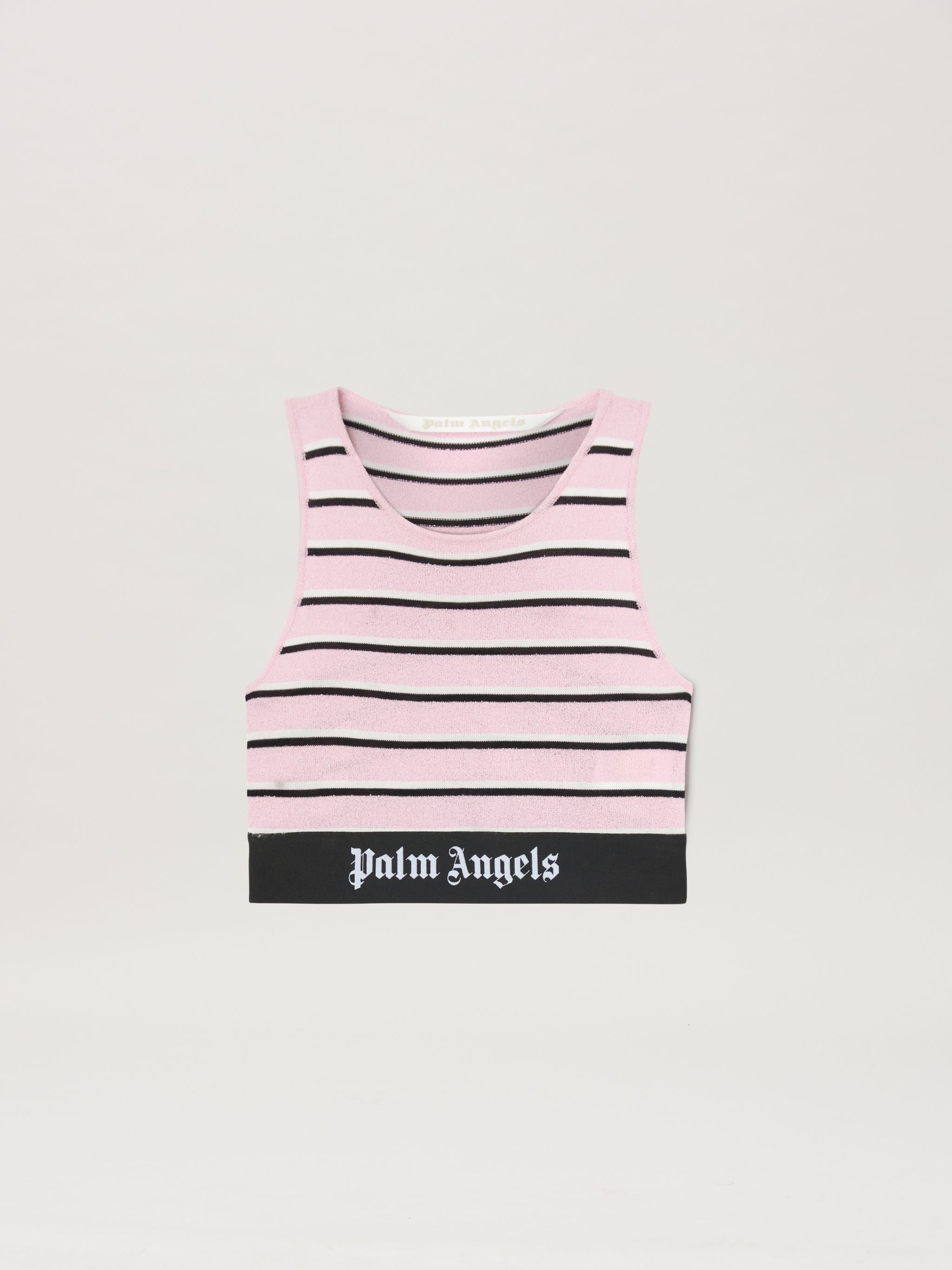 Striped Knit Logo Top - 1