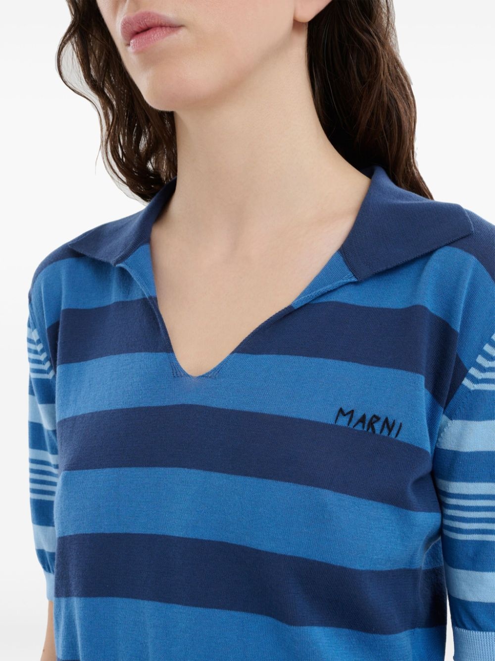 striped cotton polo shirt - 5