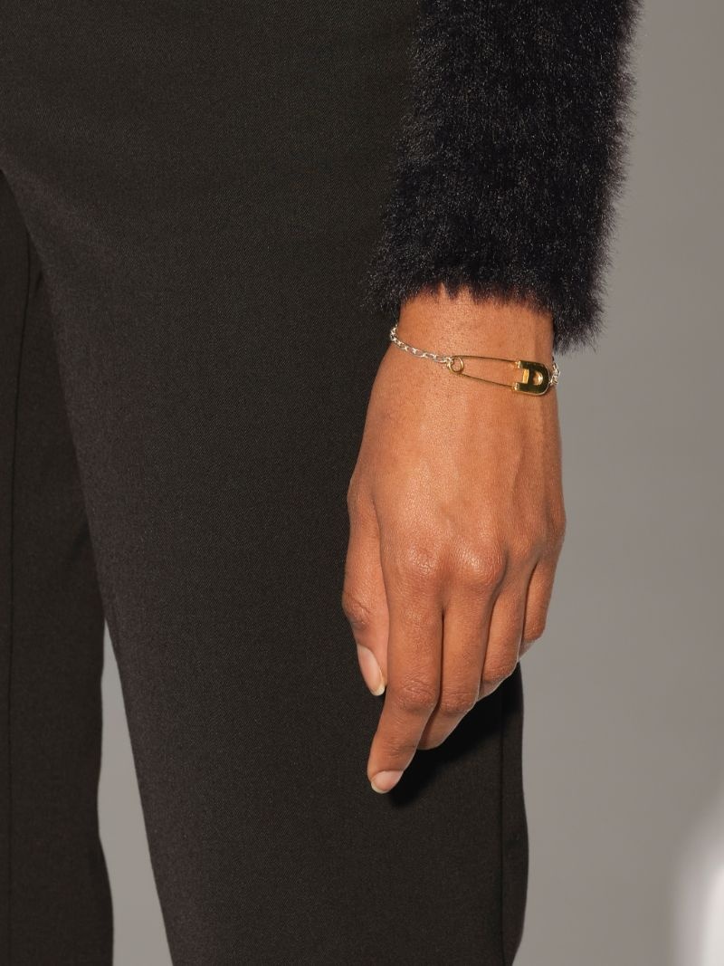 アクセサリー AMBUSH SAFETY PIN BRACELET WILDSIDE × AMBUSH SAFETY PIN LINK BRACELET(FREE SIZE BLACK