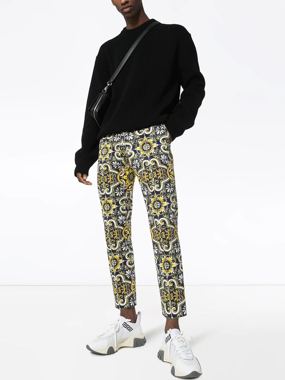 Maioliche print tailored trousers - 2