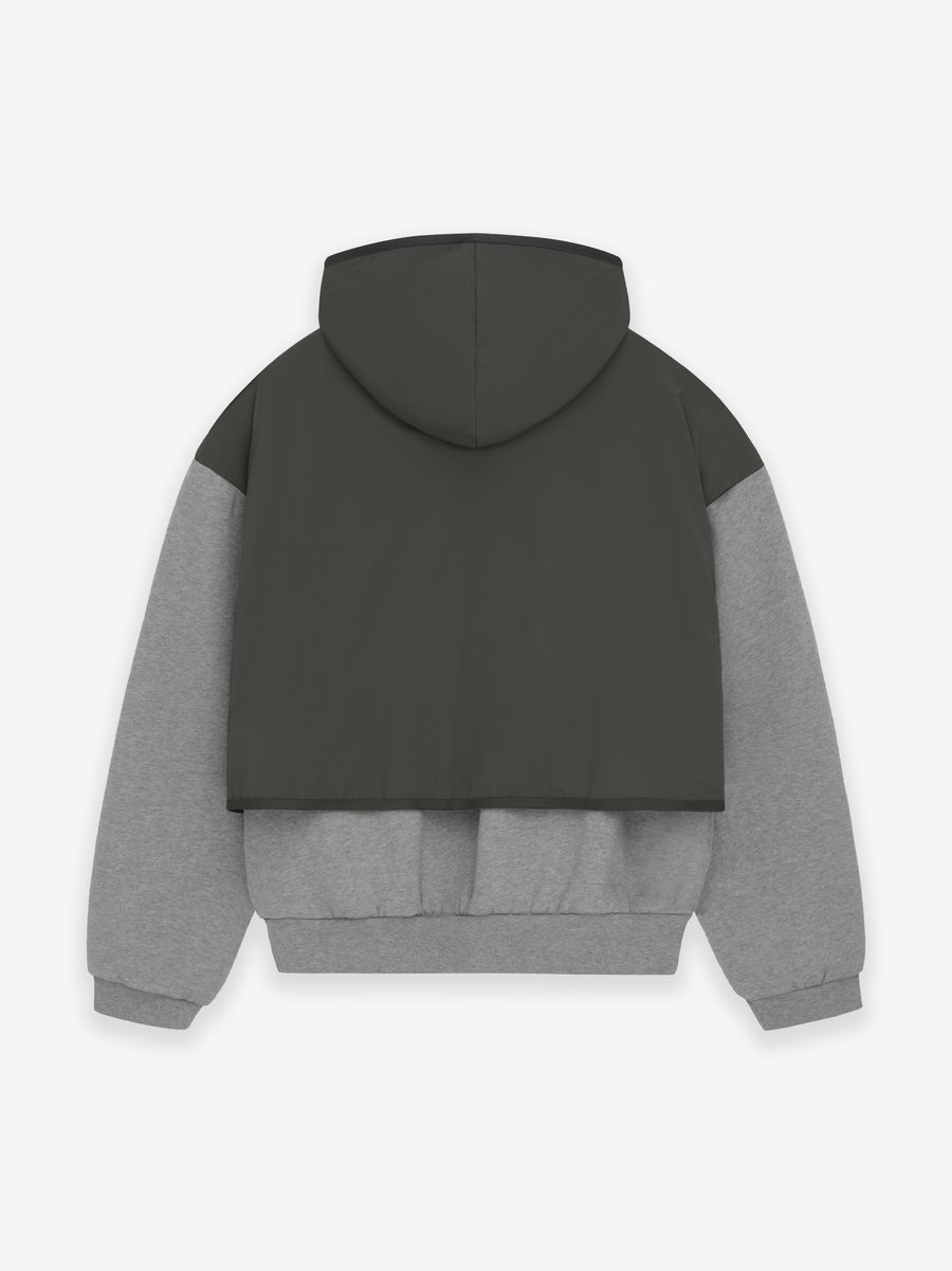 Nylon Fleece Hooded Sweater - 2