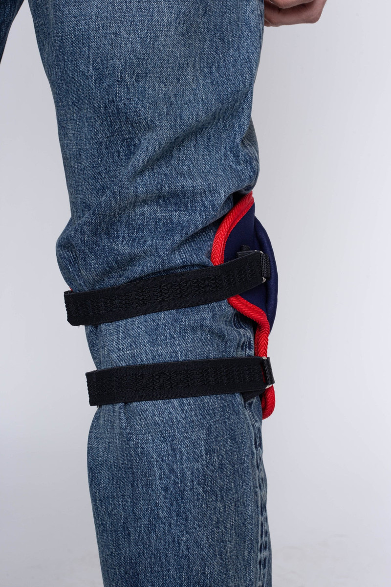 DENIM REPAIR Knee Pad - Navy X Orange 5